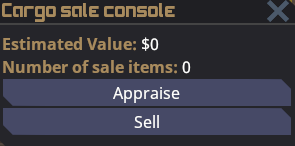 cargo sale computer ui