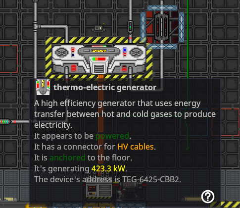 TEG power output